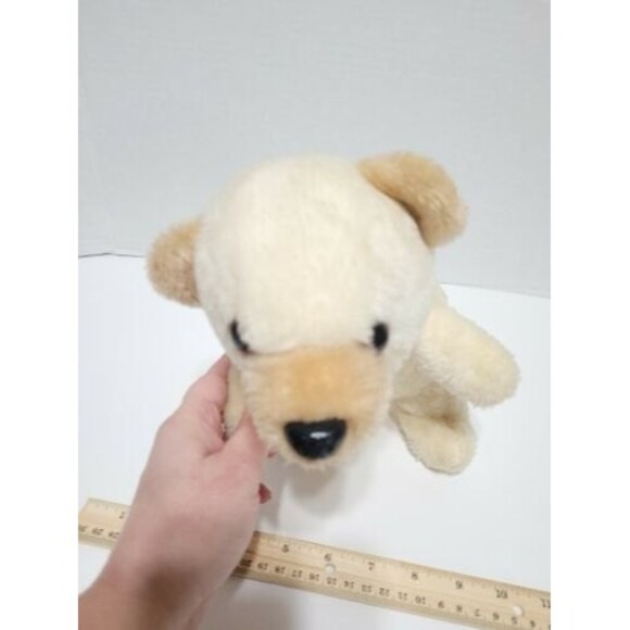 Polar Bear 11” Plush Firm Stuffed Animal Toy Lovely Korea & USA Sitting 1970's - Picture 8 of 12